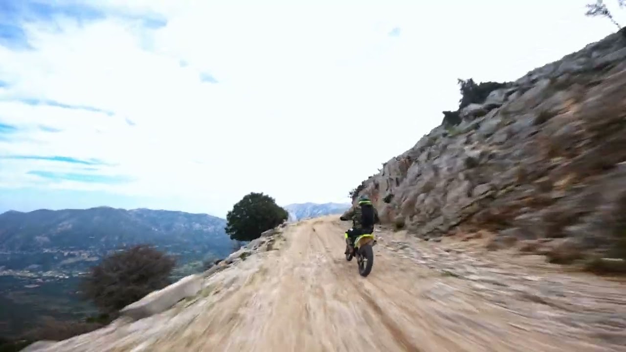 Offroad riding at mount Ainos with YZF 450 and SXF 350