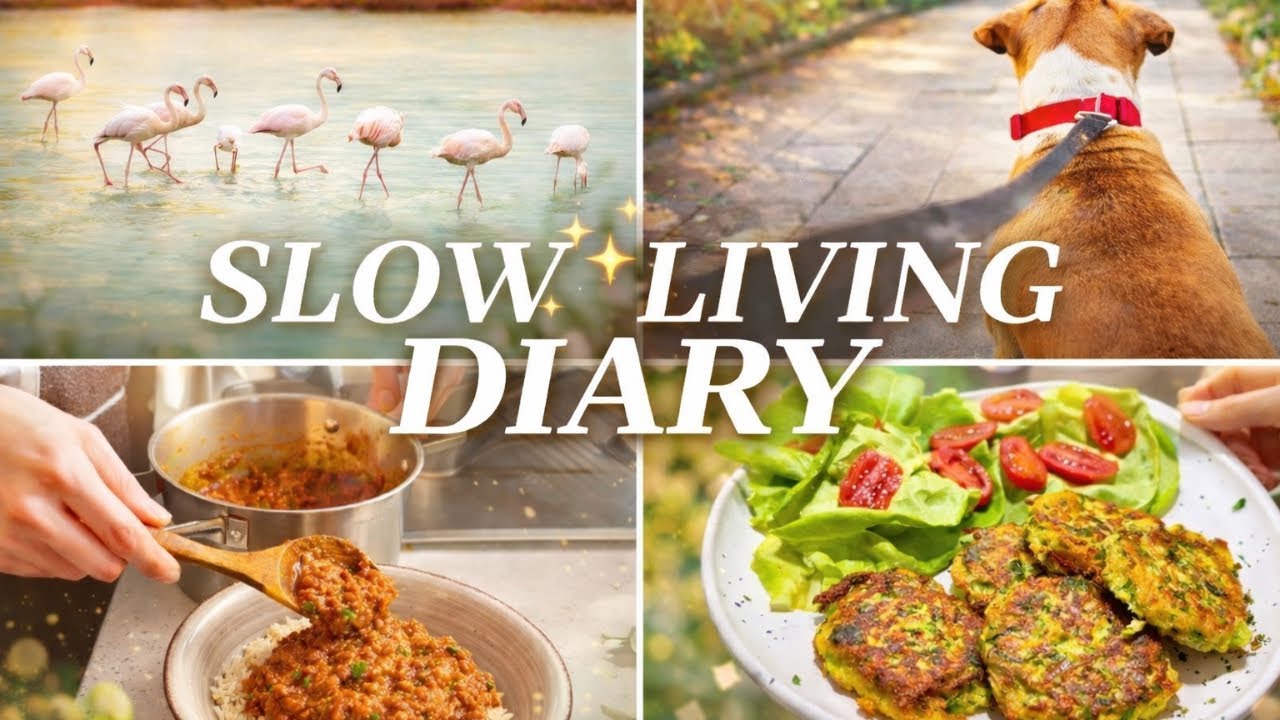 Quiet Days cooking at Home 🍛 | Greek Zucchini Fritters, Morning Walk & Flamingos
