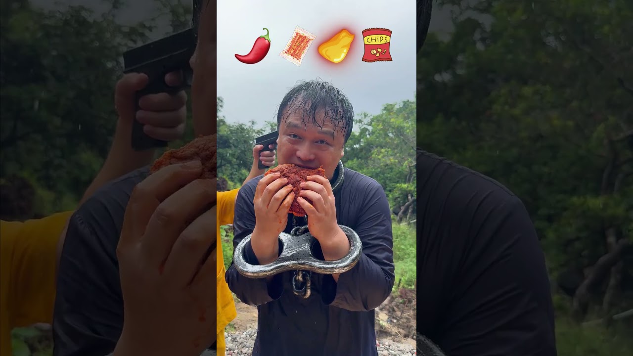 Spicy food challenge #food #funny #outdoor #outdoorcooking #mukbang