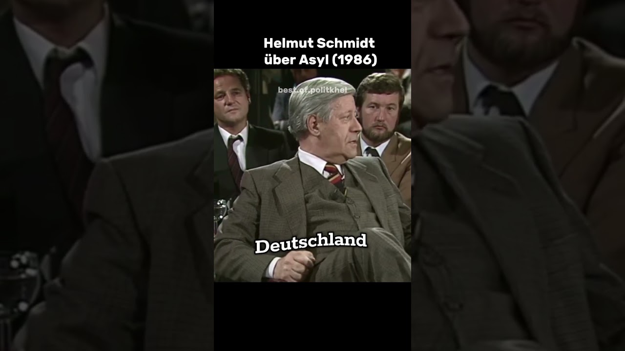 Helmut Schmidt &uuml;ber Asyl (1986) #helmutschmidt #politik #asylpolitik