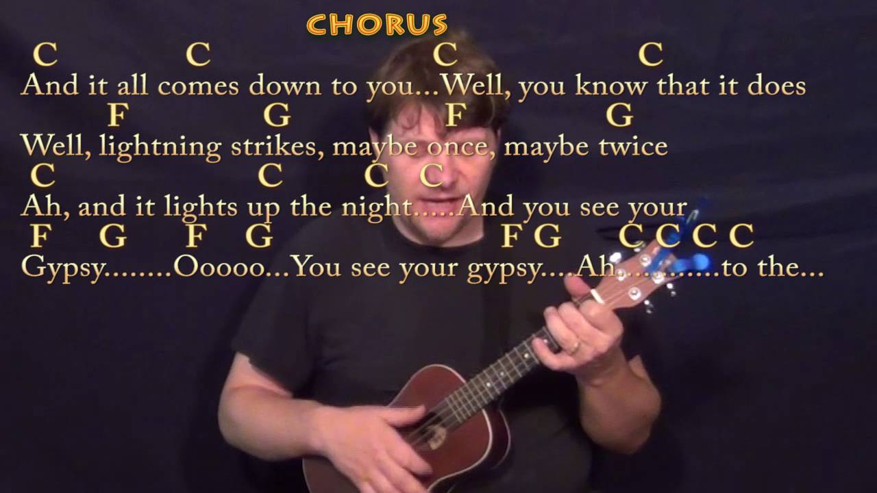 Gypsy (Fleetwood Mac) Ukulele Cover Lesson in C with Chords/Lyrics