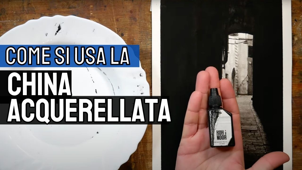 Come si usa la china acquerellata - confronto con l'acquerello