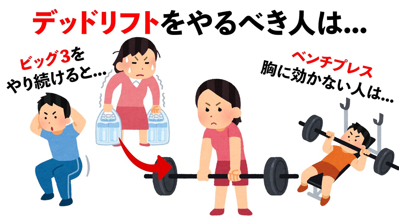 【総集編】知っておくと得をする筋トレ・ビッグ３の雑学　#トリビア#豆知識#筋トレ