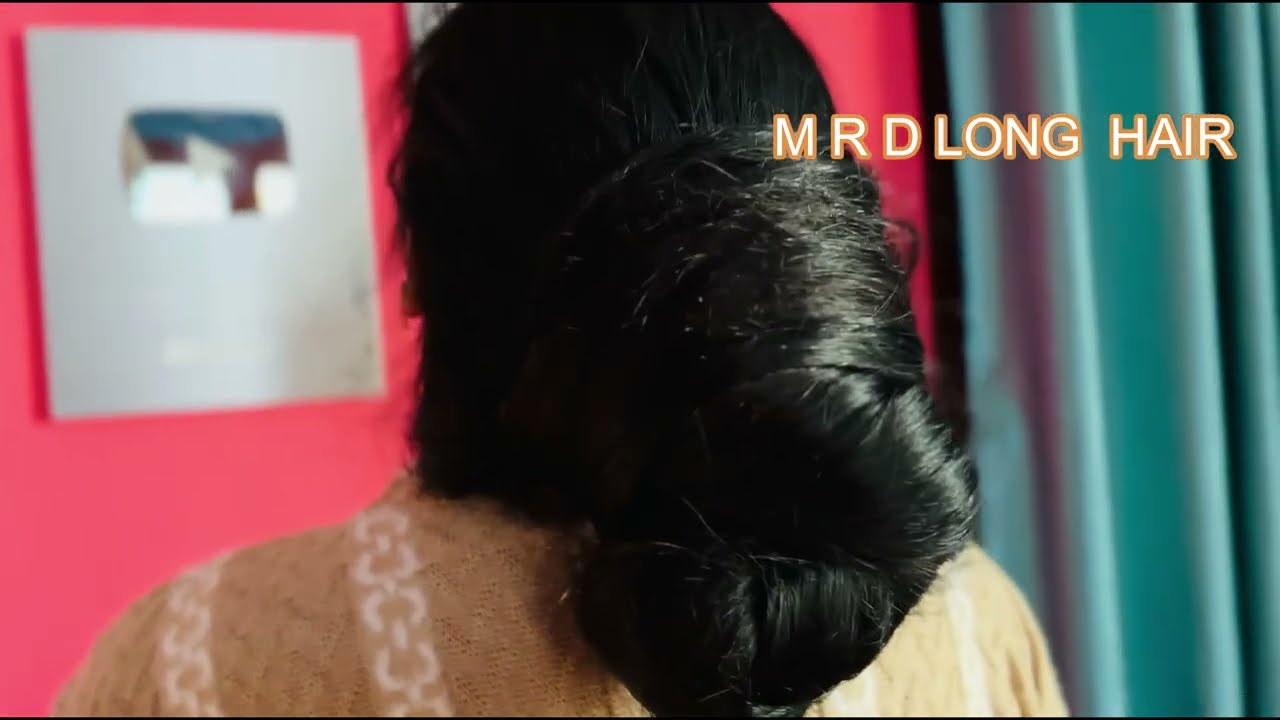 floor length long hair huge knot bun making🤗#hairstyles #longhair @MRDLonghairUttarakhand