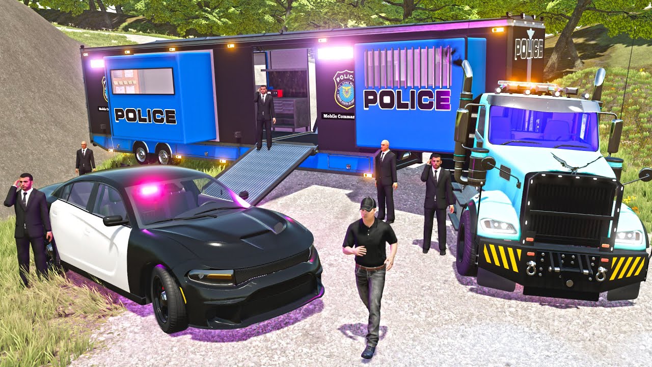 POLICE MOBILE COMMAND *HUGE CHASE* | FARMING SIMULATOR 22