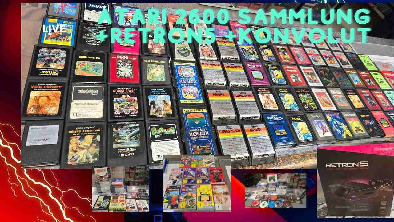 Atari 2600 Sammlung + Games konvolut + Retron 5 Konsole im Ankauf