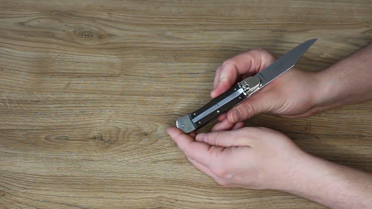 German switchblade knife Hubertus Springer - review