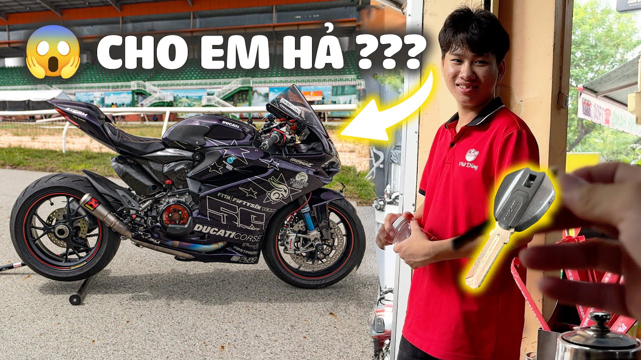 đưa xe cho nhân viên quán phở chạy thử và cái kết - Ducati 959 Panigale Vlog