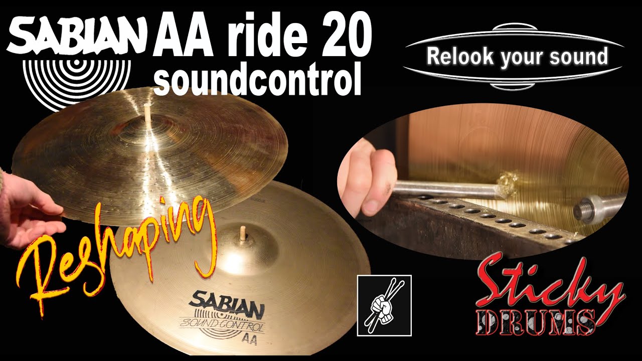 1 Sabian AA sound control ride 20 reshaped