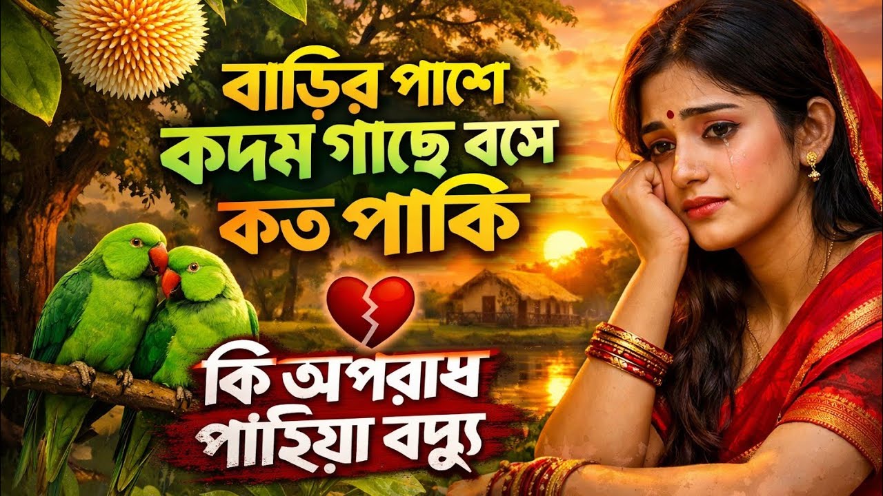 বাড়ির পাশে কদম গাছে বসে কত টিয়া || Badir Pashe kodom kache || কি অপরাধ পাইয়া বন্ধু।