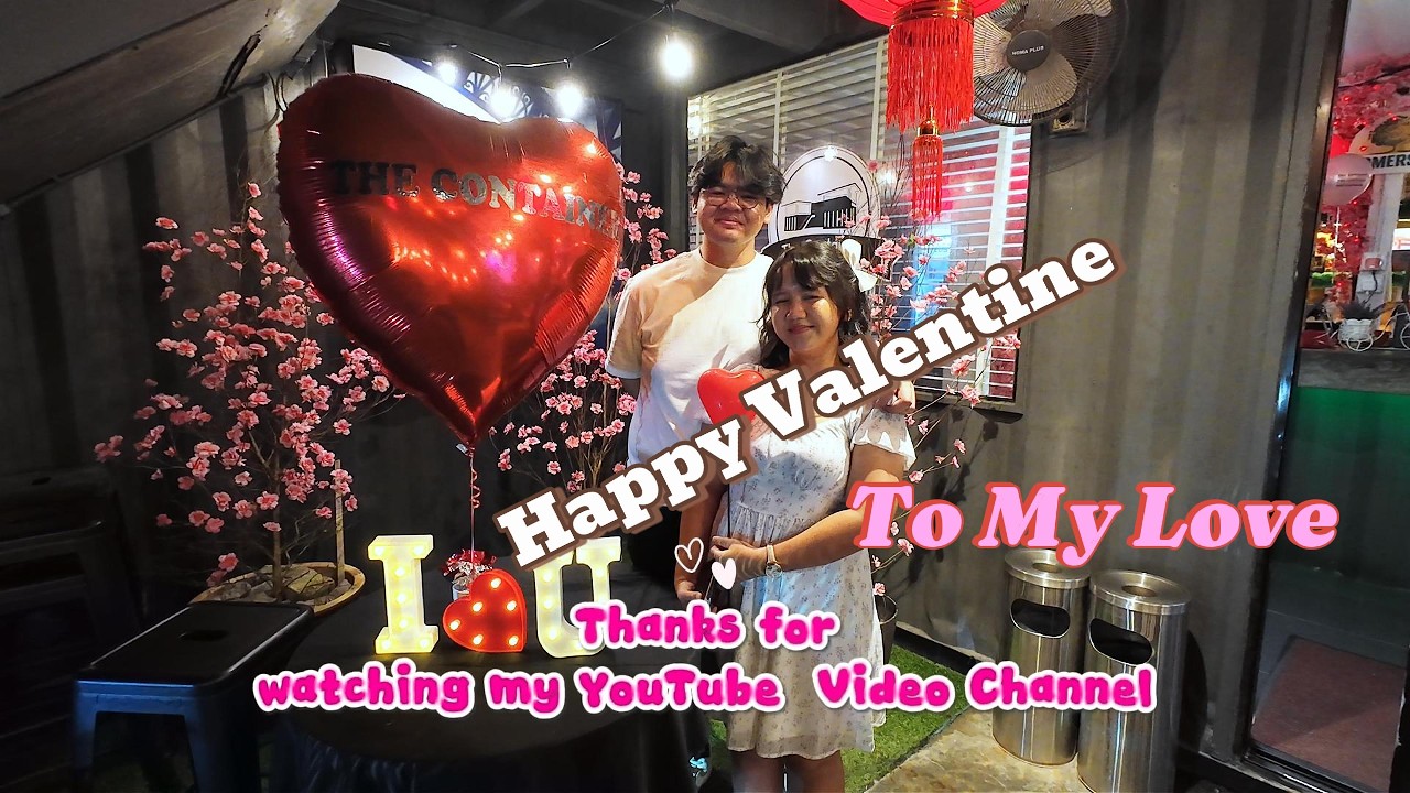 Having  Valentine Day Dinner With My Children At Container Cafe Kuching