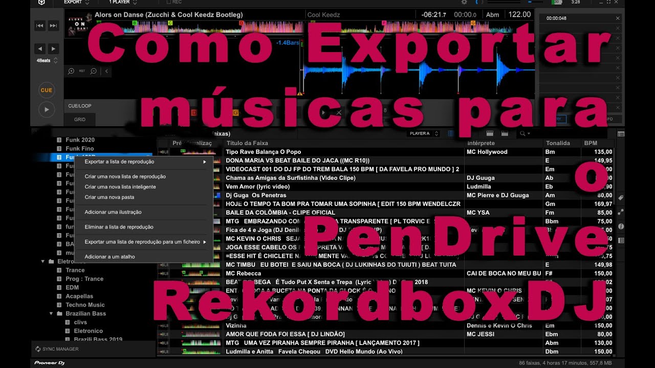 Como Exportar Musicas para o PENDRIVE  no RekordboxDJ