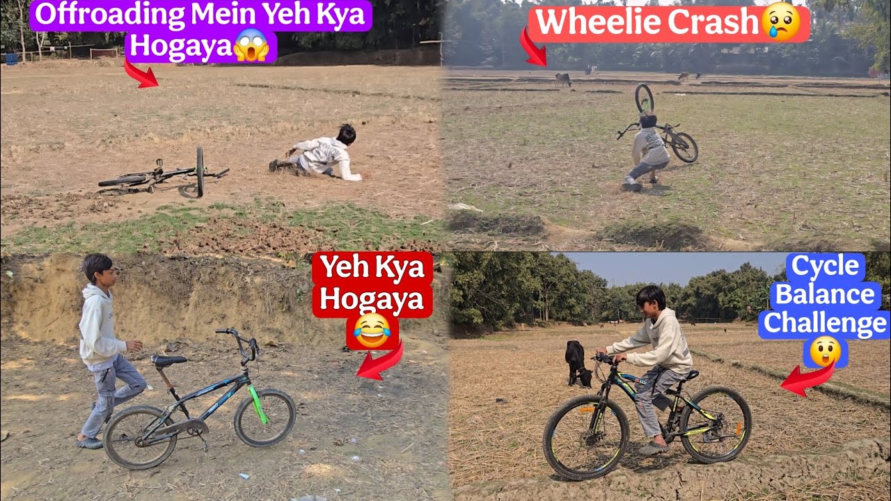 Bmx Se Offroading Karte Samay Yeh Kya Hogaya😭?Wheelie Crash😢 Cycle Balance Challeng😲)Mr.Atif12 