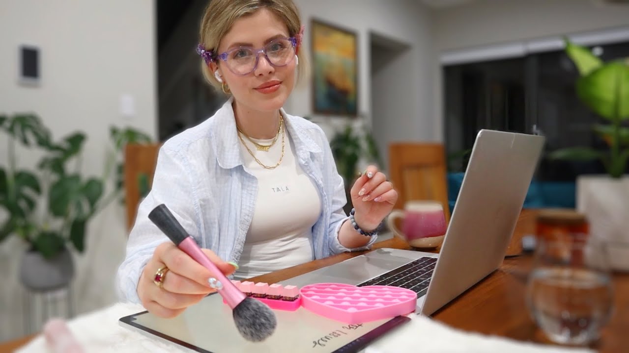 ASMR Study with Me | Pomodoro + ✨Tingle Breaks✨ (tapping, typing, Apple Pencil, inaudible whispers)