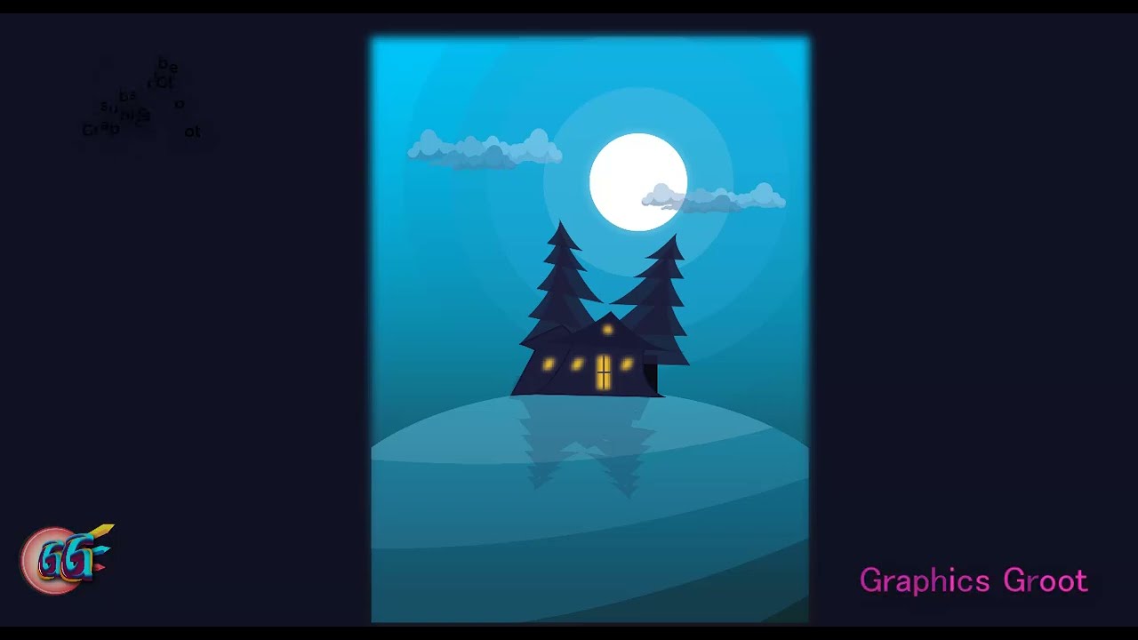 Creating A Night Vector Scene In Adobe Illustrator | Graphics designing | Tutorial |