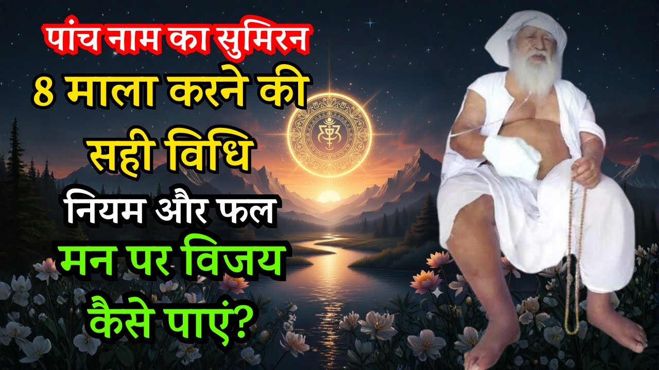 8 माला करने की सही विधि, मन पर विजय कैसे पाएं? #satsang Sumiran dhyan bhajan