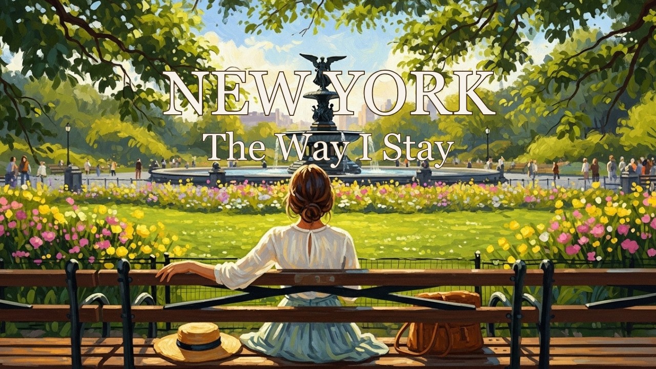 New York Central Park Jazz PLAYLIST | 마음이 평온해지는 빈티지 수채화 감성 (1시간)