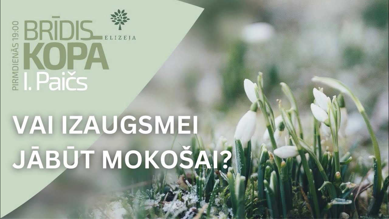 Brīdis kopā (10.02.2025) &ndash; VAI IZAUGSMEI JĀBŪT MOKO&Scaron;AI?