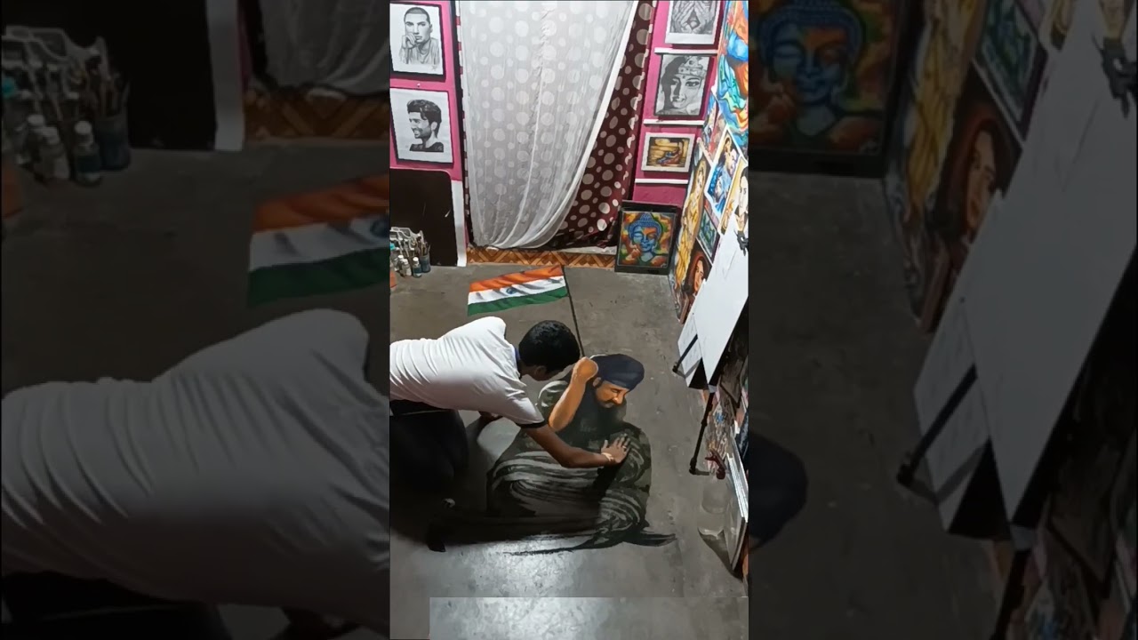 India army #independence #indian #artist #art #reel #rangoli #3drangoli #short #draw