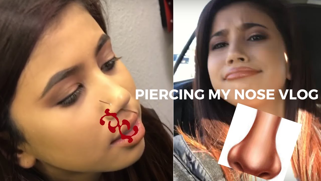 I PIERCED MY NOSE!! vlog
