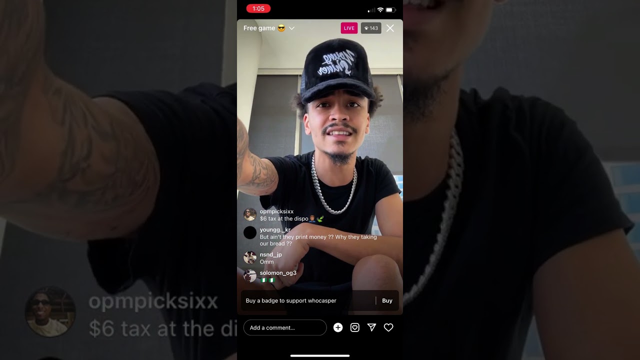 Who Casper goes live giving out 30 mins of free game