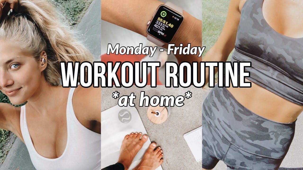 MY AT HOME WORKOUT ROUTINE // (monday-friday)