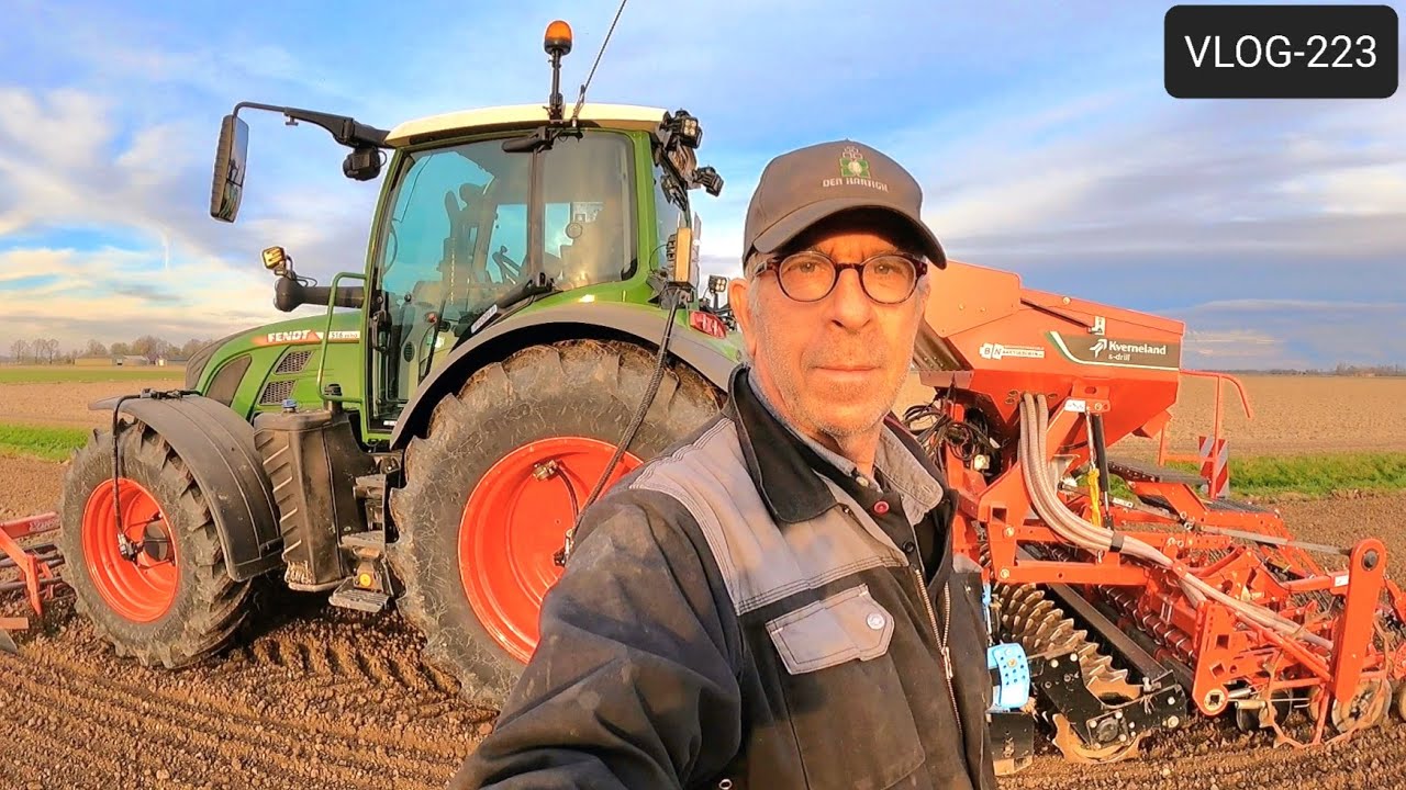 FARMVLOG #223 gerst zaaien met Fendt 516, voorbereiding voorjaar.