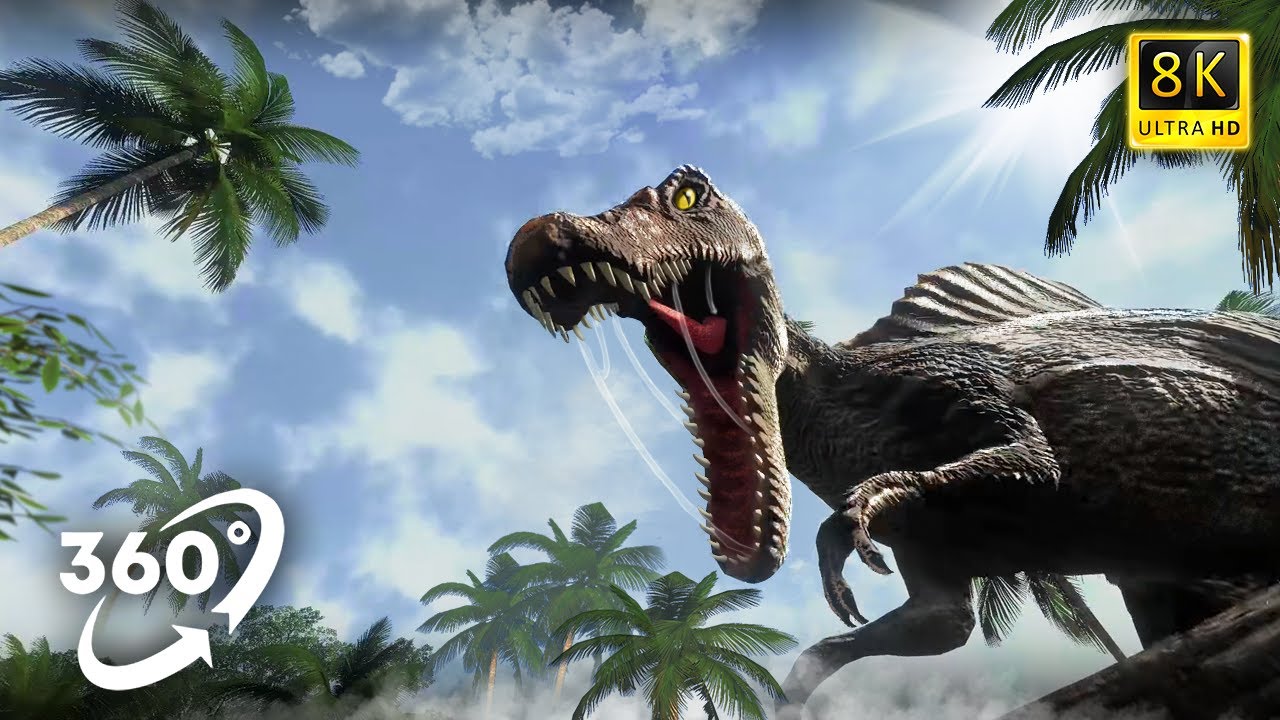 VR 360 | GIANT SPINOSAURUS CHASE YOU! Don't get caught... | Virtual Reality Video | #4