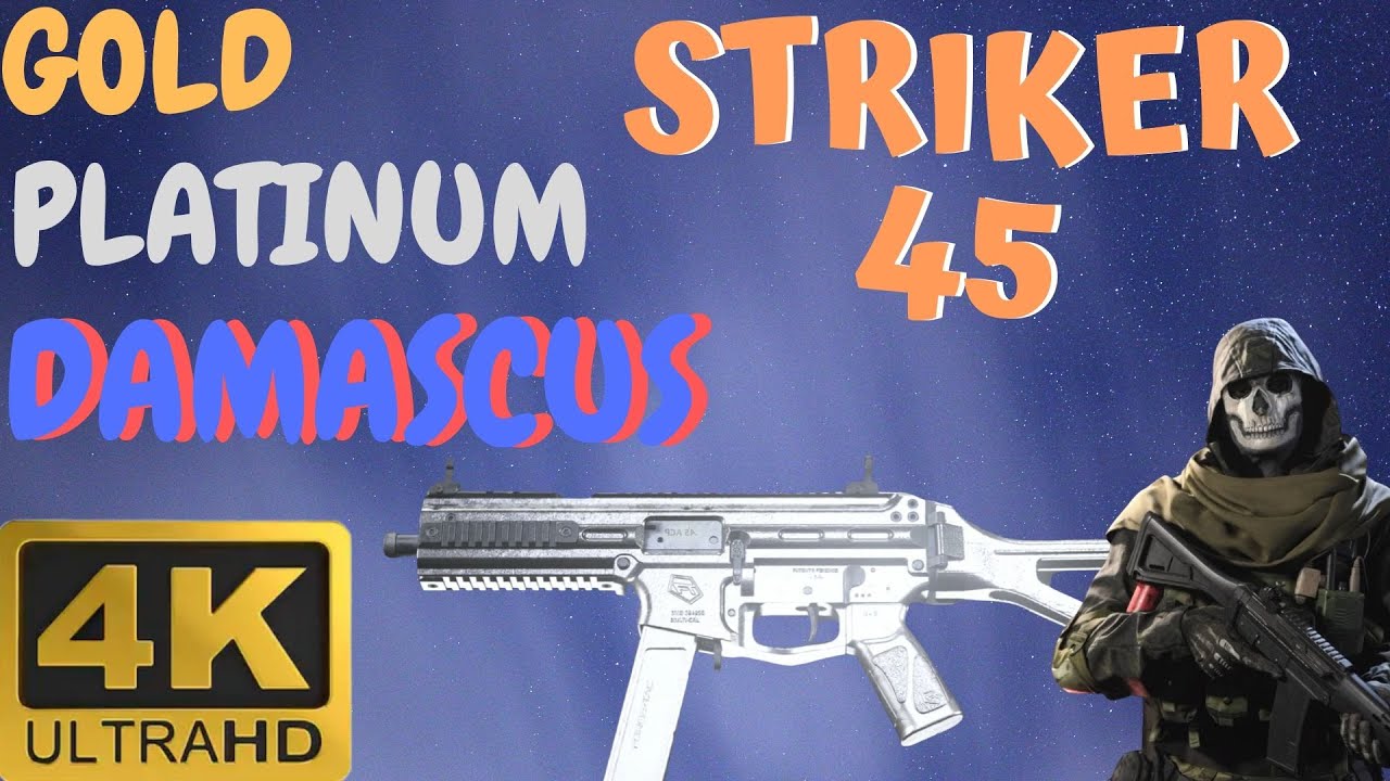 GOLD Striker 45 MW (4K) PLATINUM & DAMASCUS | Tips/Guide/Gameplay | Modern Warfare Camos (UMP)