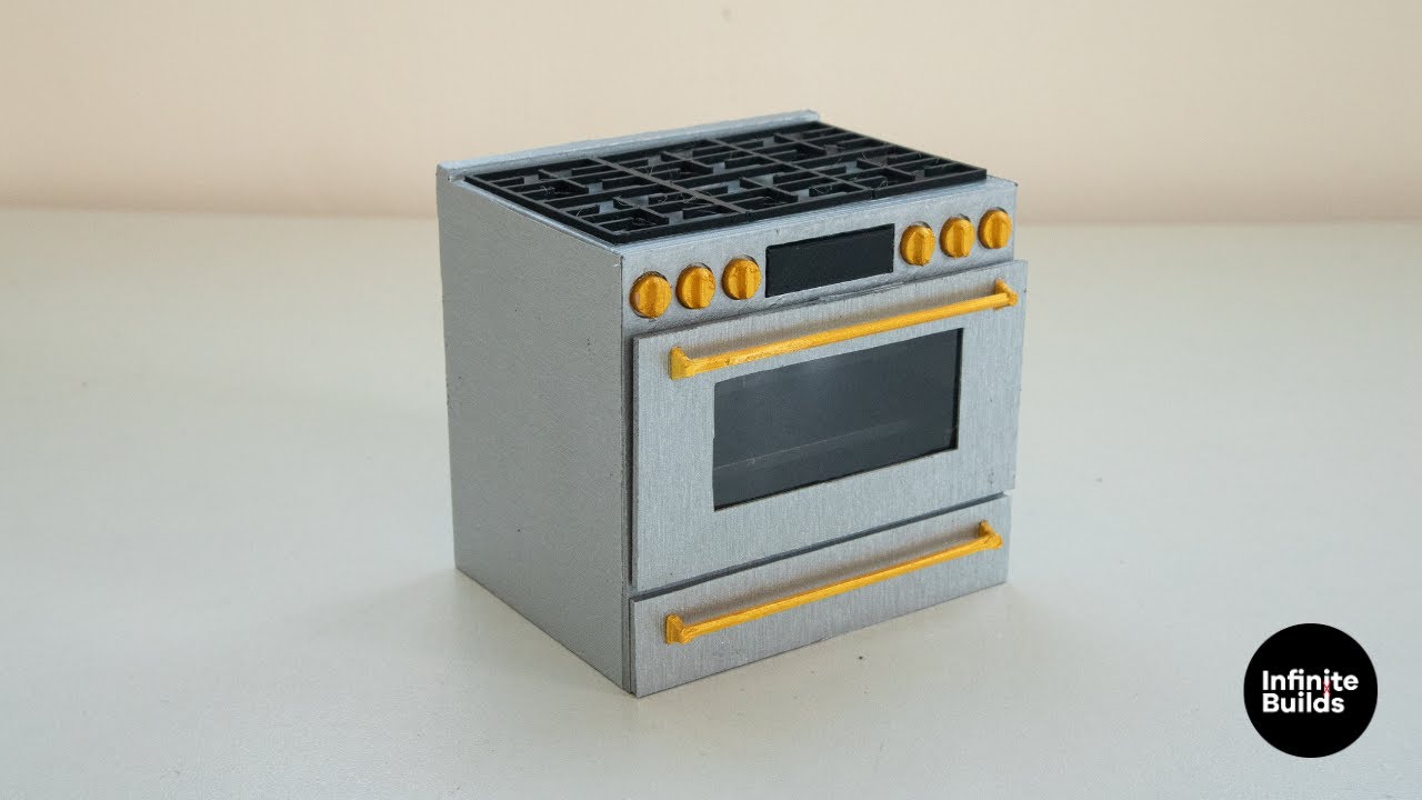 Build a Miniature Modern Kitchen Stove + Oven using 3D Printed Parts