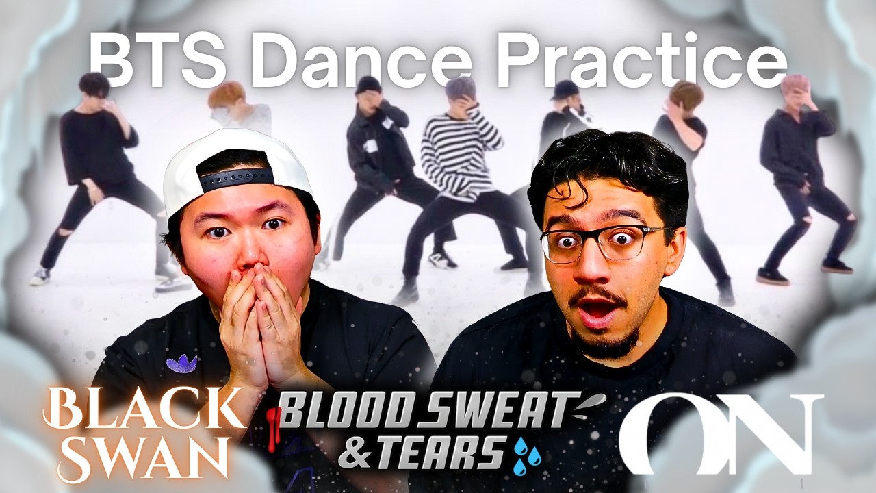 OUR FIRST TIME WATCHING BTS DANCE PRACTICE!!! | BTS 'ON,' 'Blood, Sweat and Tears,' & 'Black Swan'