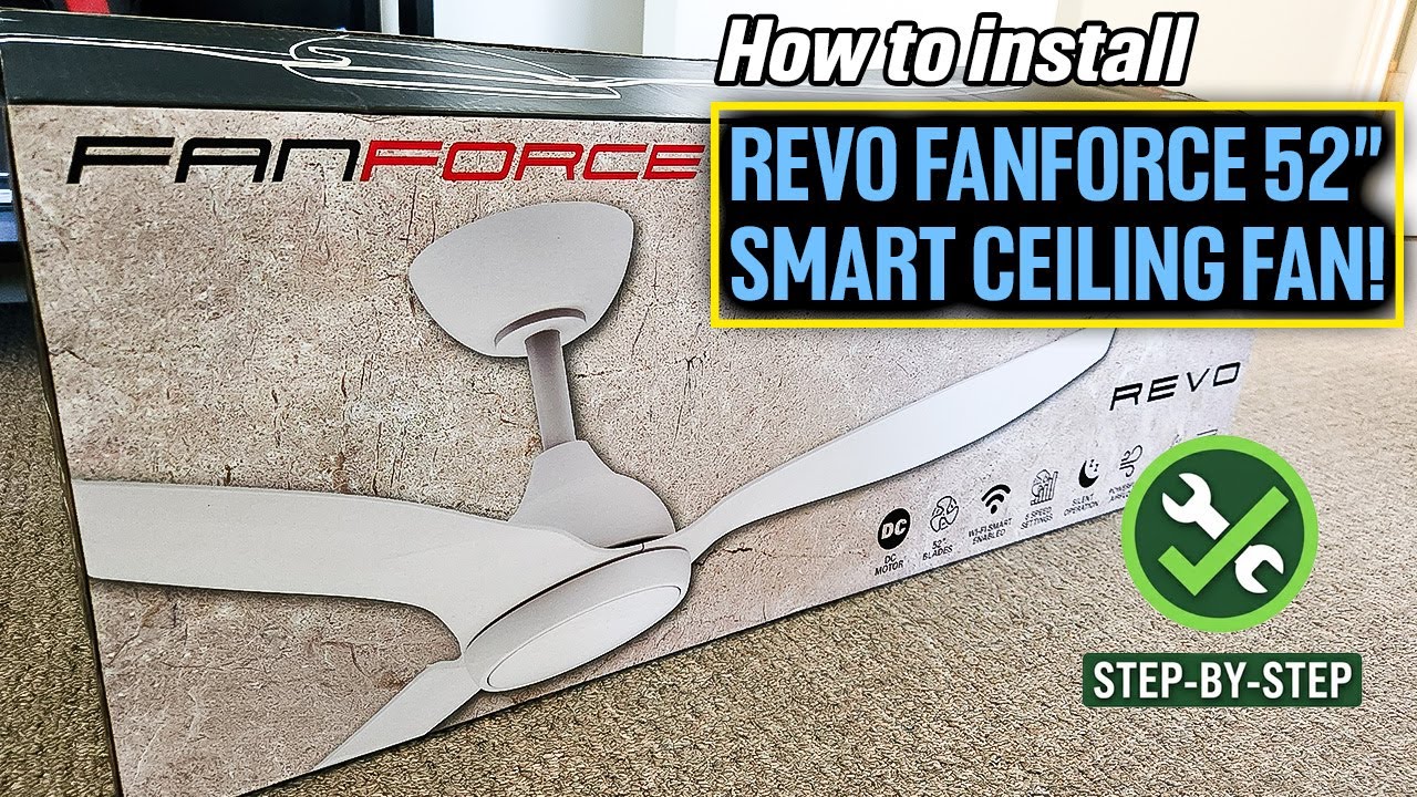 Как установить интеллектуальный потолочный вентилятор Revo Fanforce 52