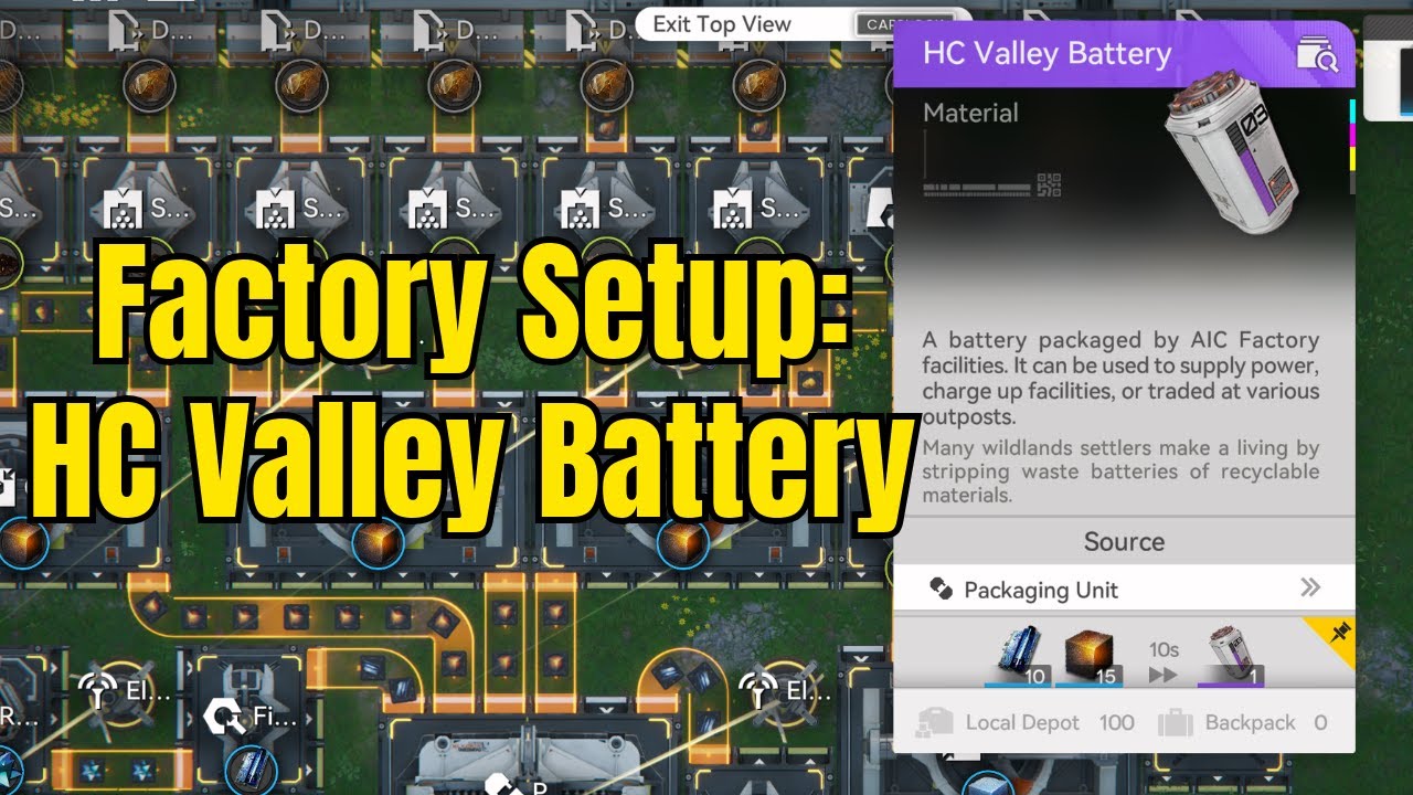 Factory Setup: HC Valley Battery | Craft 6 per minute - Arknights: Endfield