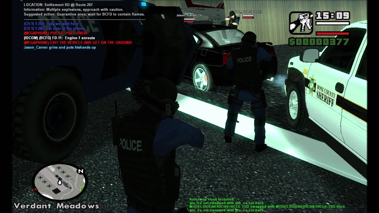 Bone County Sheriff Robbery/Shootout/Pursuits - GTA SA