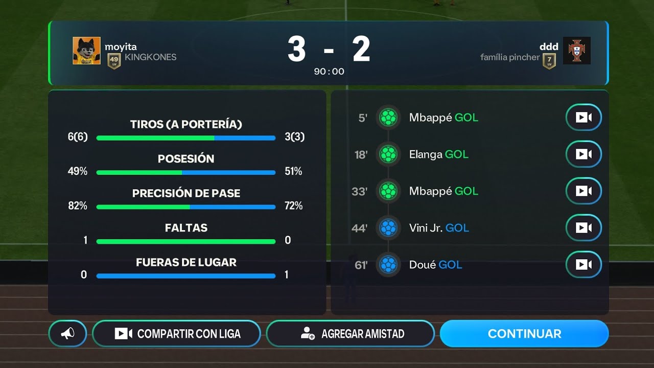 Llegando a campeón fc ganamos en un partidazo 3-2 ( ya llegamos a campeón fc)