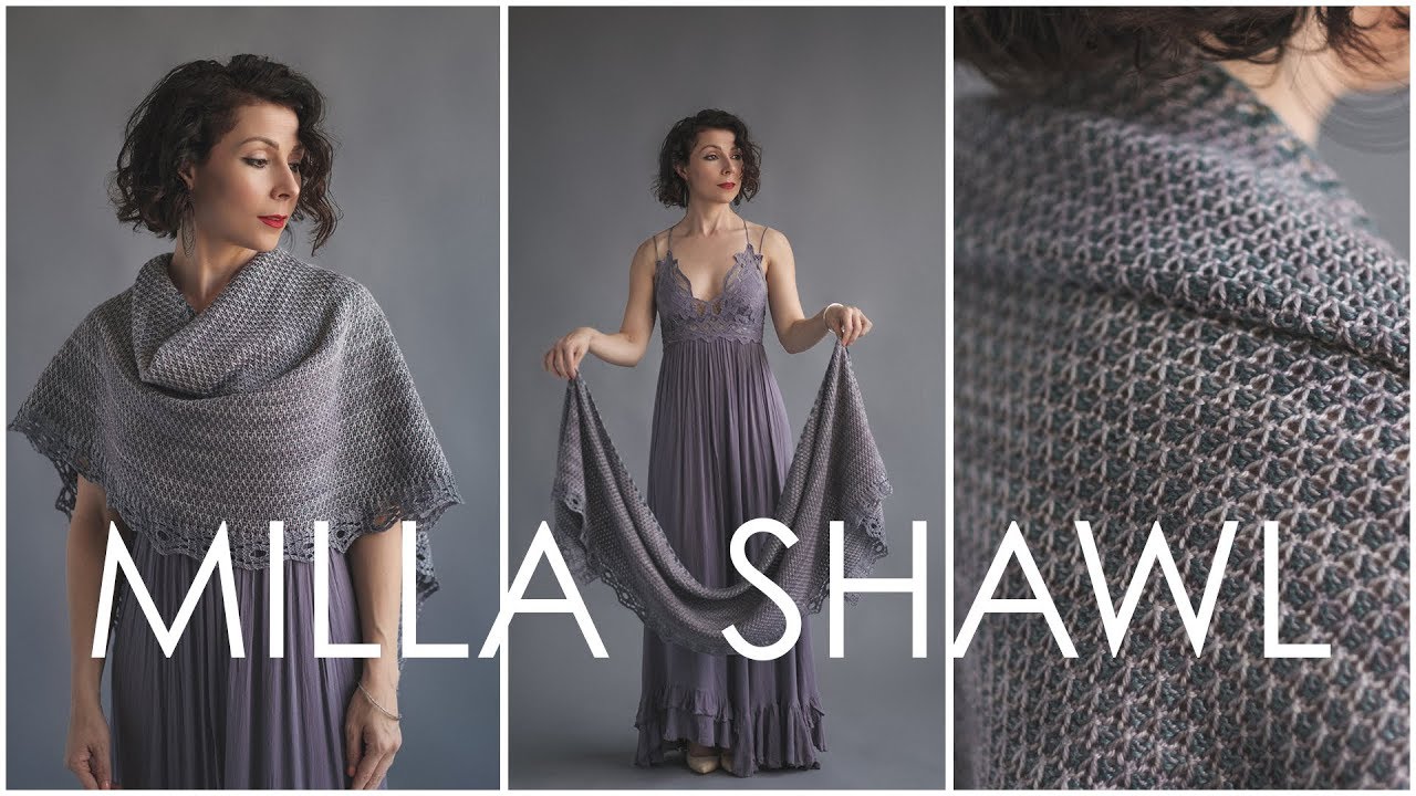 Milla Shawl - How to Knit This Beginner Mosaic Wrap Pattern (cool optical illusion!)