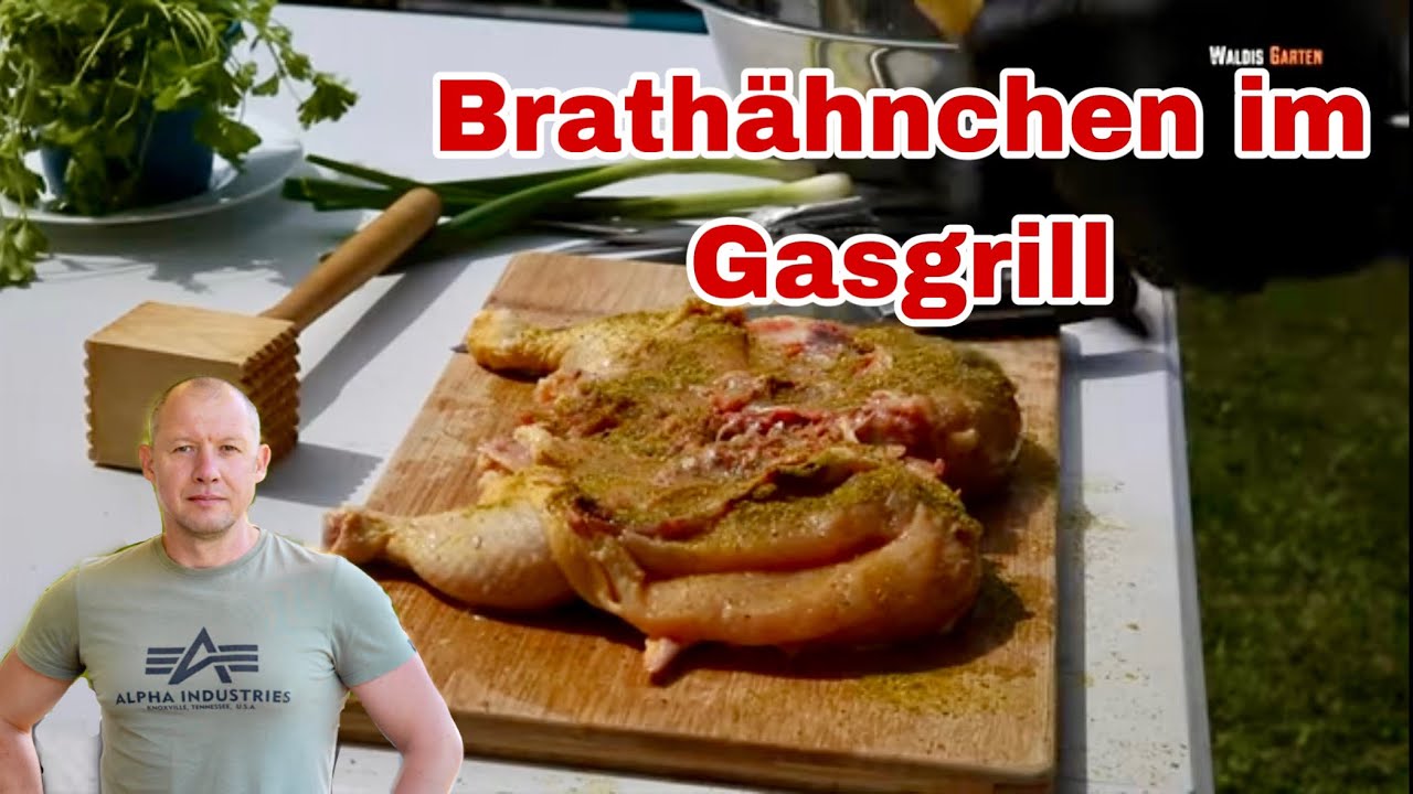 Brathähnchen im Gasgrill  / Weber Genesis 2 / Tobaccochicken / Petromax  /