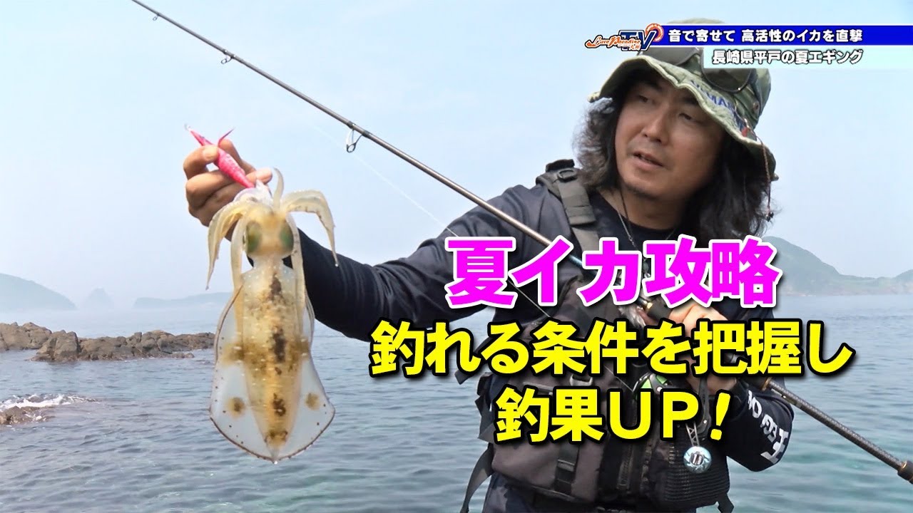 音で寄せて高活性のイカを直撃！夏イカエギング in 長崎県平戸 -  ルアーパラダイス九州TV