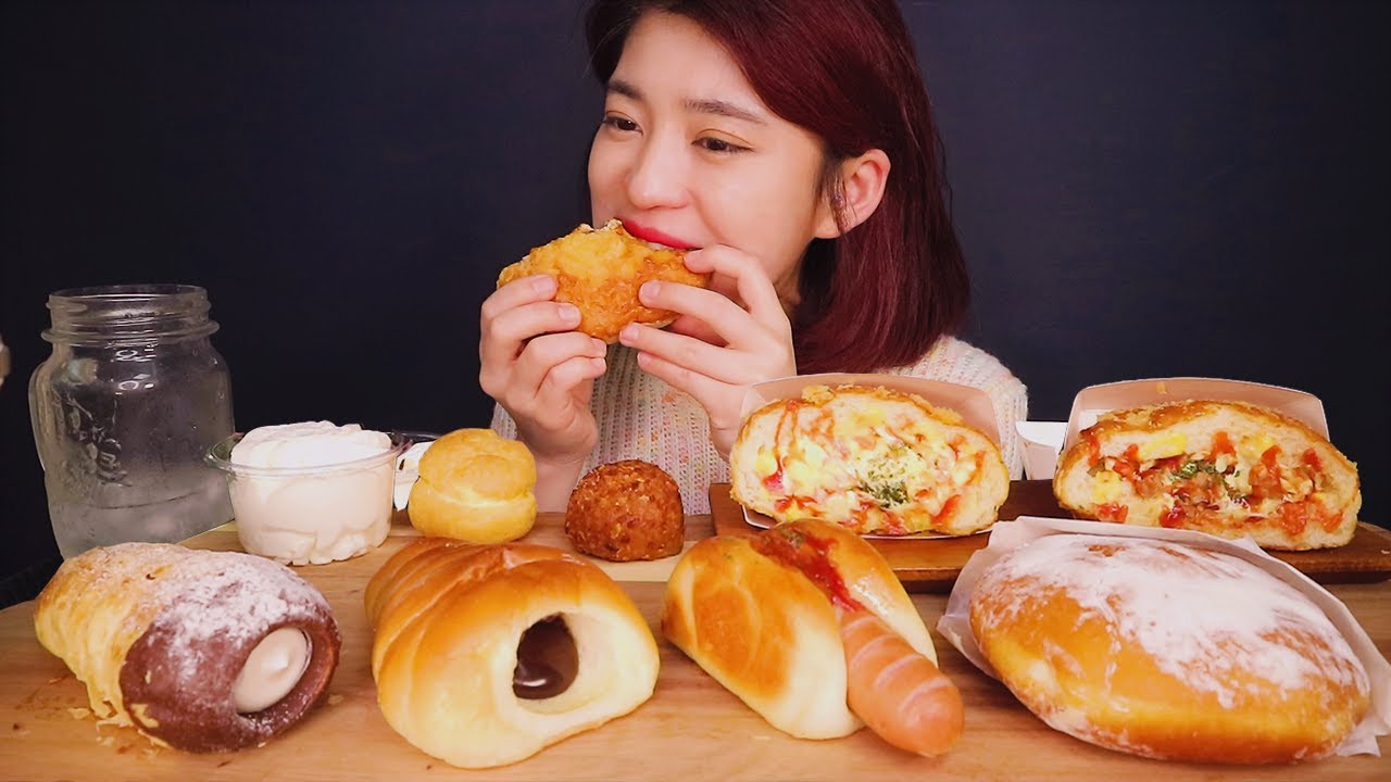 [ASMR] 영원한  친구 파리바게트 인기메뉴 싹쓸이!!🥰 디저트 리얼사운드 먹방 소라빵, 초코빵, 슈크림빵, 피자빵, 소시지빵  Dessert Realsoud Mukbang