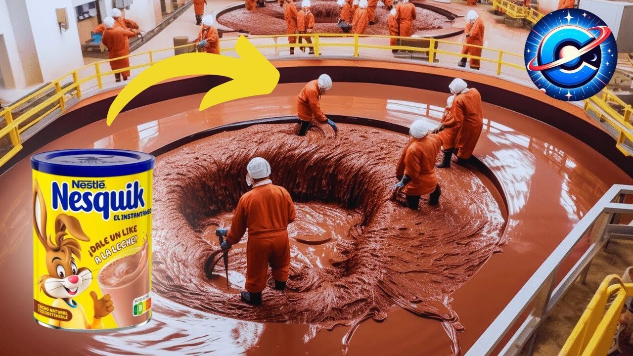COMO se HACE el NESQUIK | Fabricación Industrial Chocolate Soluble🍫🥛