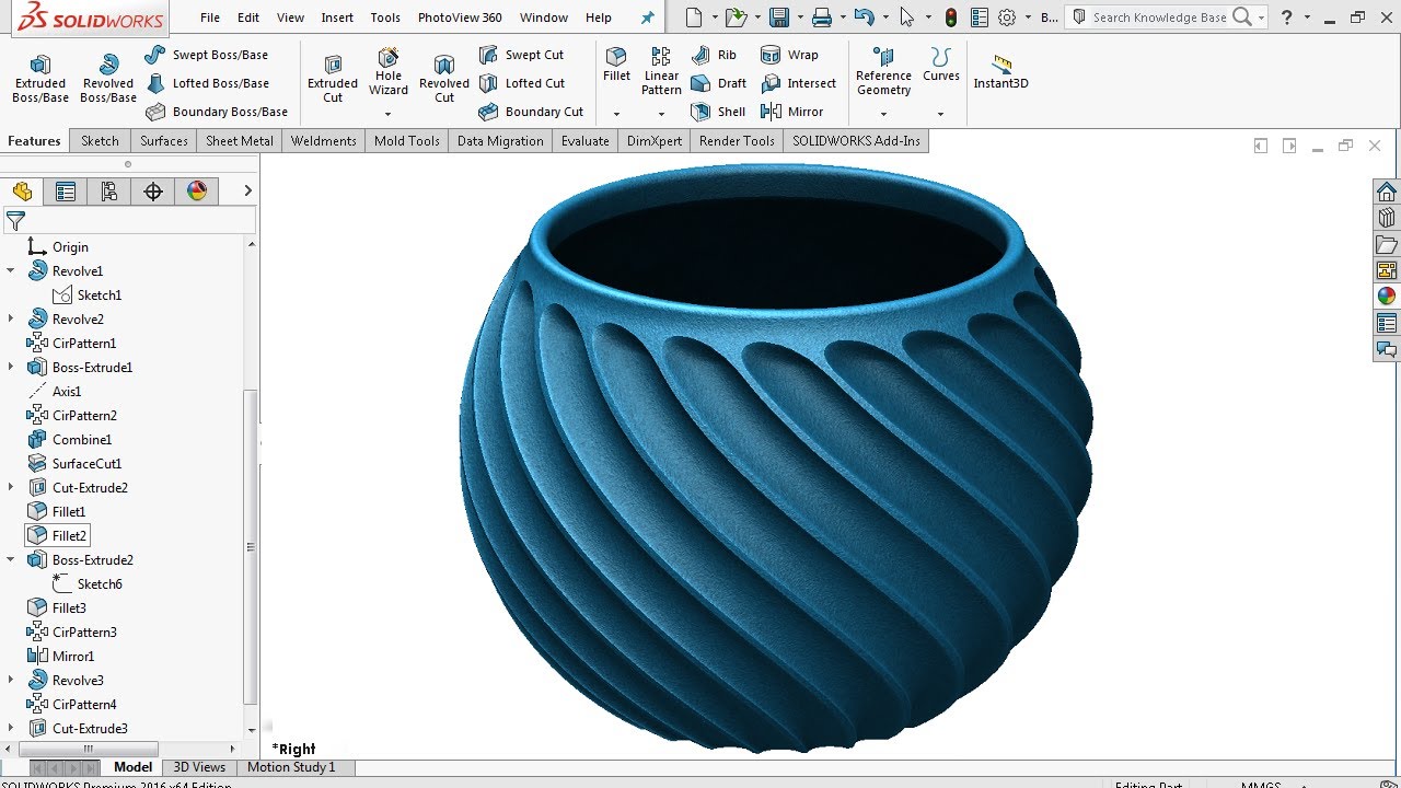 Моделирование поверхности — учебное пособие SolidWorks