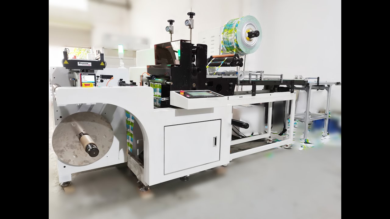 IML finishing machine, In mold labeling converting mature solution, iml label cutting machine