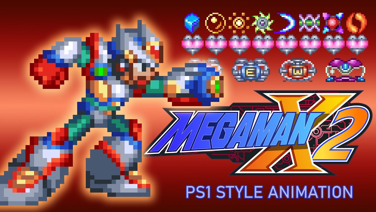 Megaman X2 - All weapons (PS1 Style)