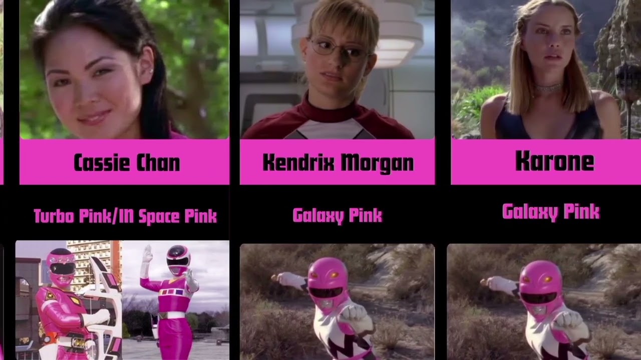 Every Pink Ranger from Power Rangers MMPR to Dino Fury