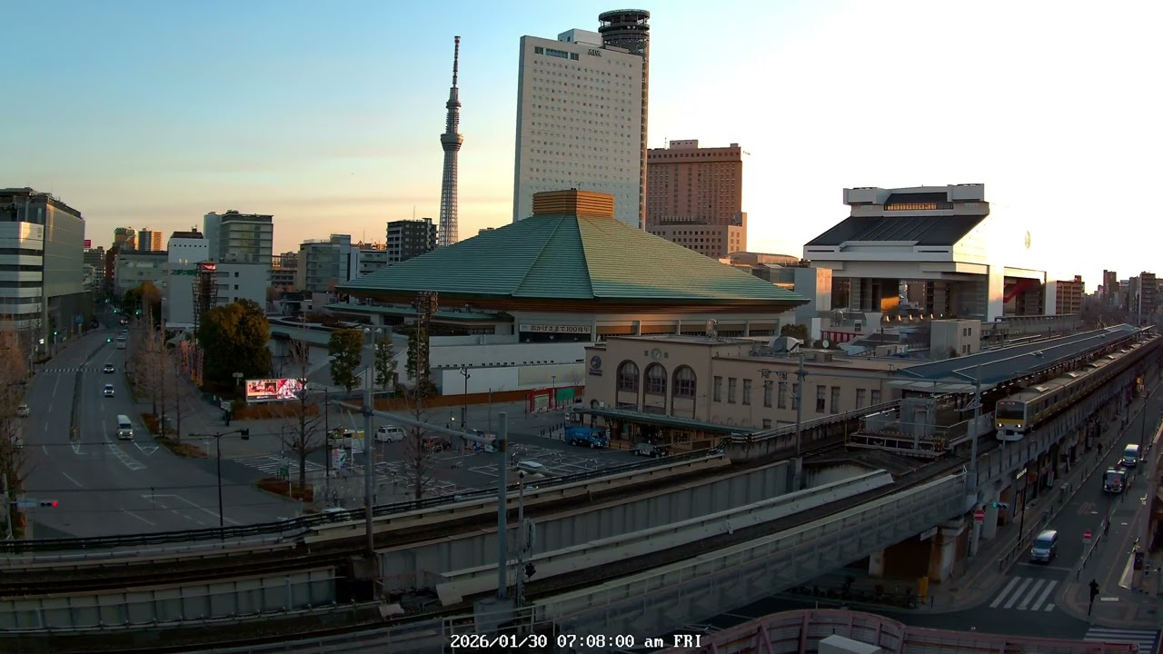 Tokyo Ryogoku 4K | Sumo Town City View | Traditional Japan | Archive 2026-01-30