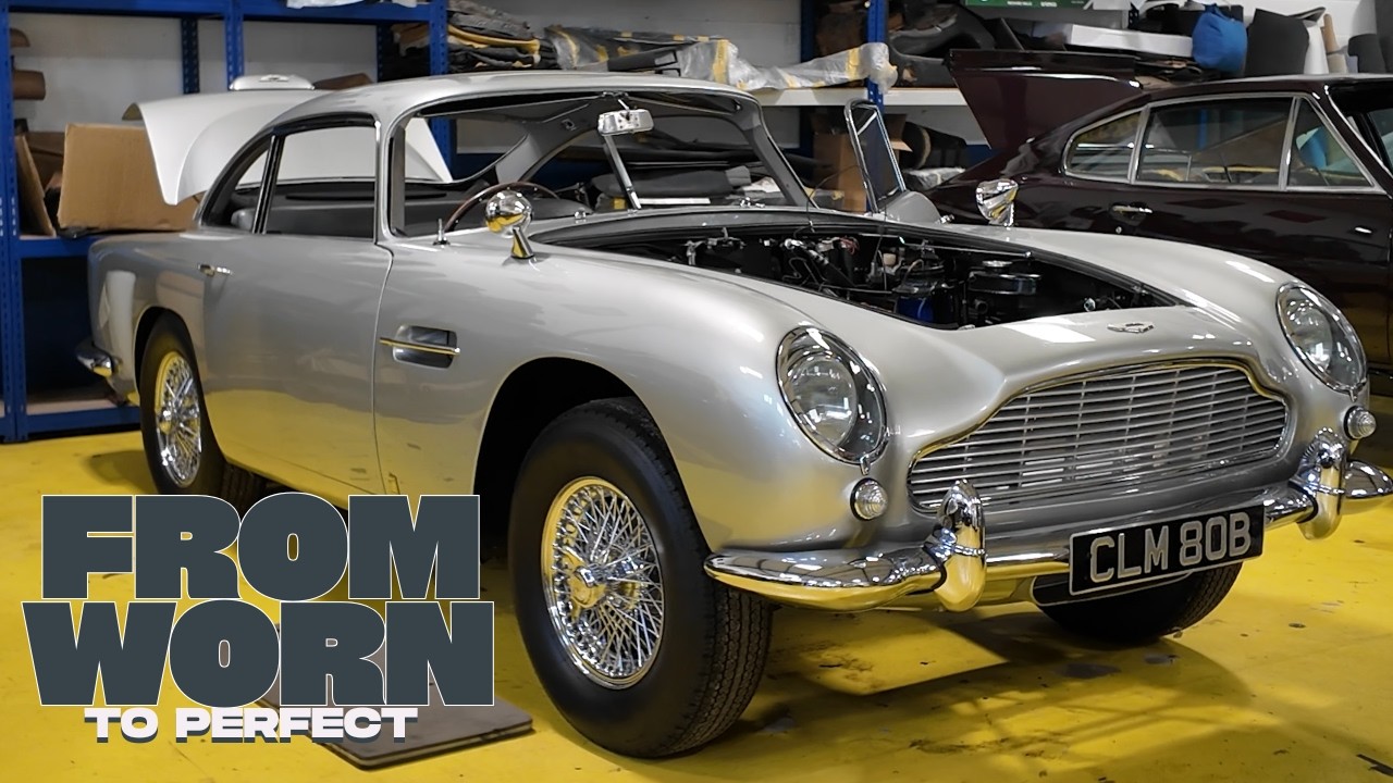 Восстановление легендарного Aston Martin DB5 | Полная перетяжка салона