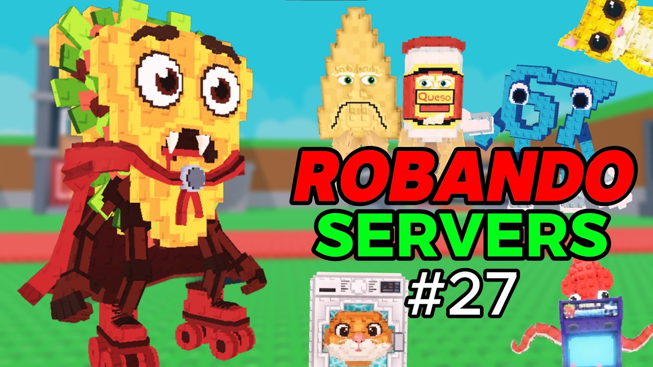 *QUESADILLO VAMPIRO * ROBANDO en SERVERS PUBLICOS 🤑🔥 Día 27 | Roblox roba un brainrot