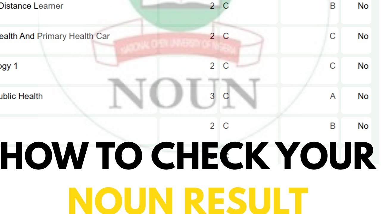 Easy Steps to Check your NOUN result for FREE (2026)