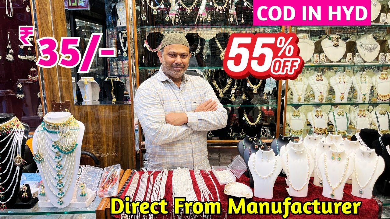 Flat 55% OFF Bridal Real Pearls & Nizami Jewellery Direct From Manufacturer COD IN HYD Charminar Hyd