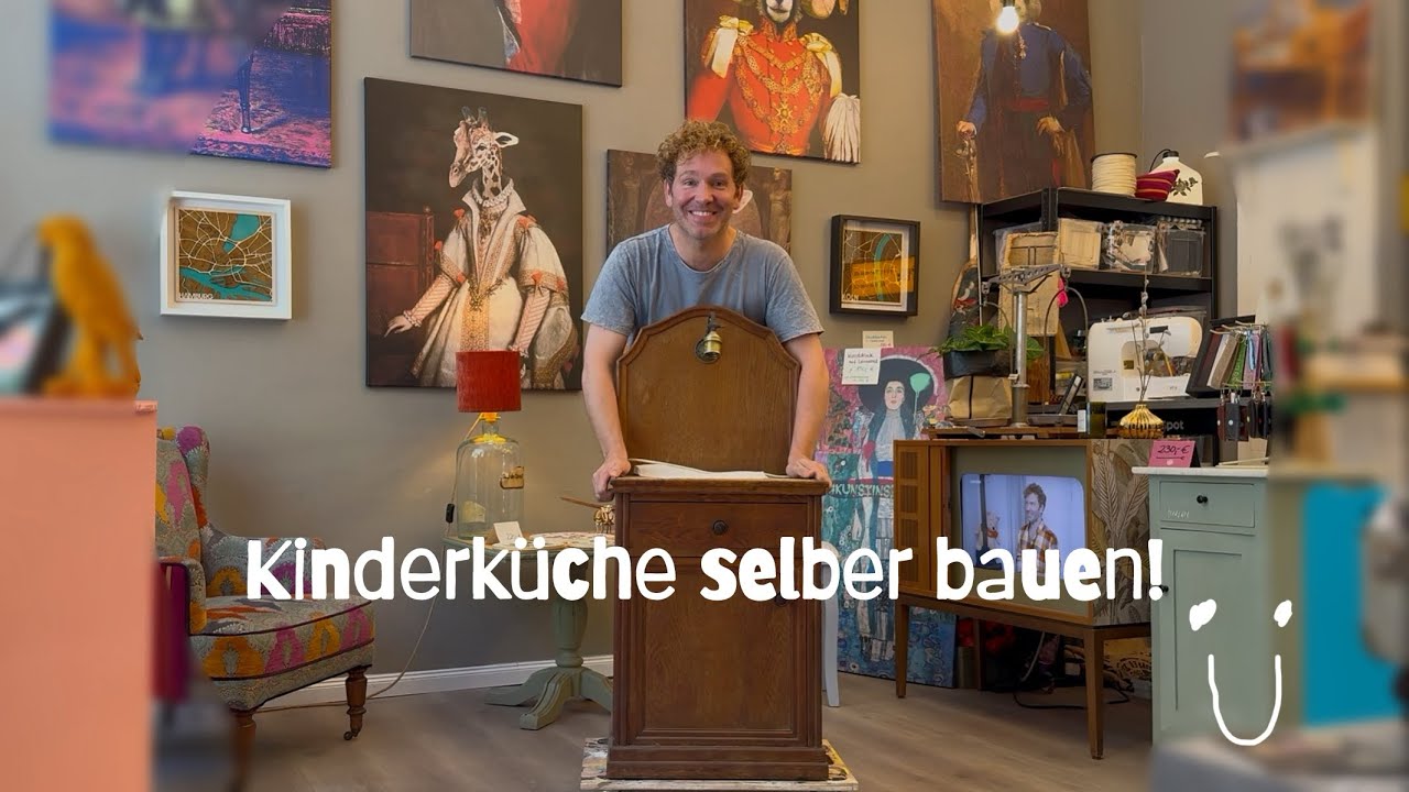 Kinderküche aus altem Nachtschrank selber bauen! 